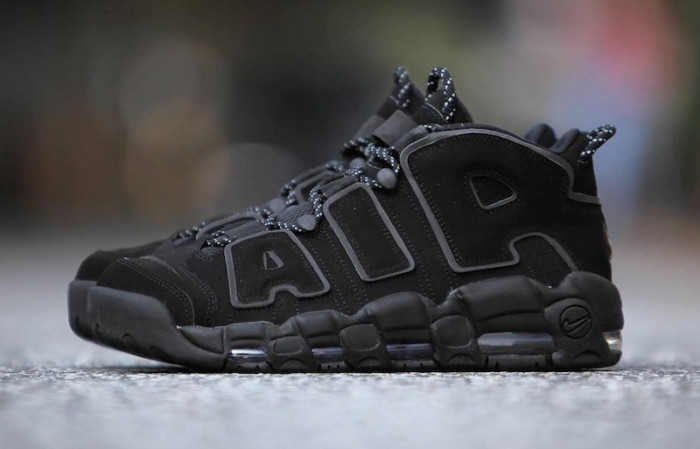 Nike Air More Uptempo “Triple Black Reflective” 414962-004