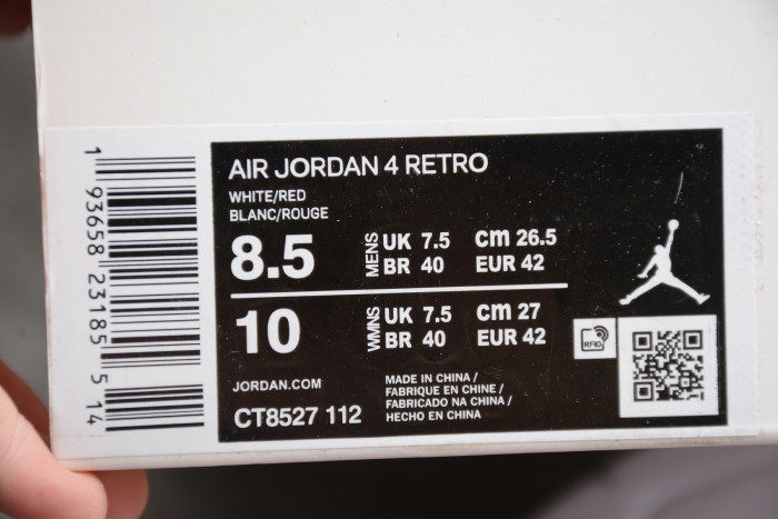 Air Jordan 4 “Red Metallic” CT8527-112